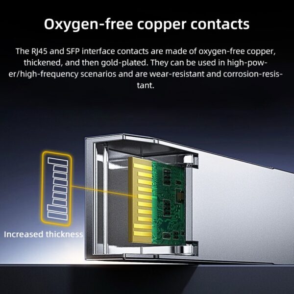 (x4) 10/100/1000Mbps RJ45 100m DDM Módulo Transceptor SFP Cobre Adaptativo BYXGD BYXGD-GE-T