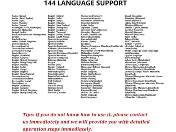 D226X3033_1775423443548_1 Auriculares Tradutores até 144 Idiomas Tempo Real Cancelamento Ruído Aqxreight Som HD
