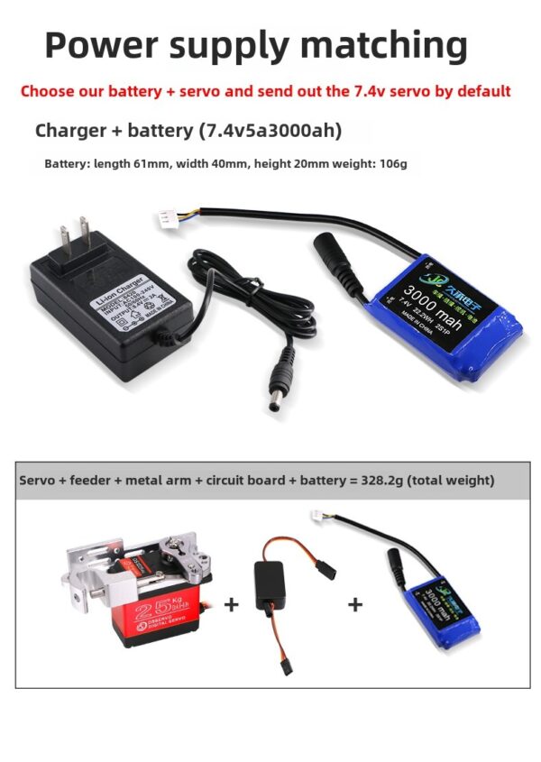 Sistema de Libertação de Carga para Drone FPV Controlo Remoto Sem Fios - Preto