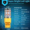 Lâmpadas Pisca LED 7440 W21W T20 Canbus 1800LM 3030 SMD Sem Erro (Laranja)