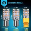Lâmpadas Pisca LED 7440 W21W T20 Canbus 1800LM 3030 SMD Sem Erro (Laranja)