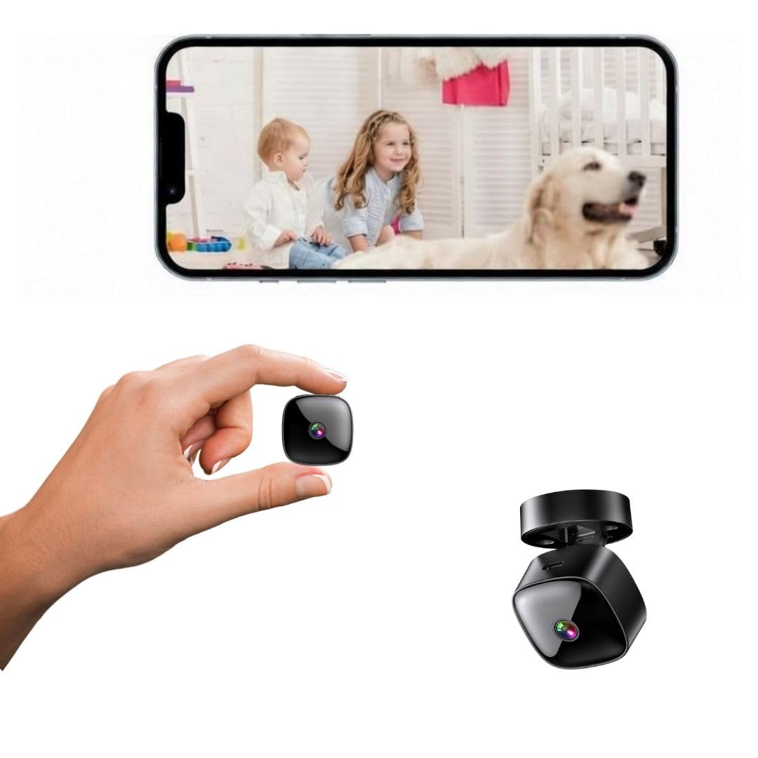 Mini Câmara Espia 1080p Full HD WiFi Deteção de Movimento e Visão Noturna