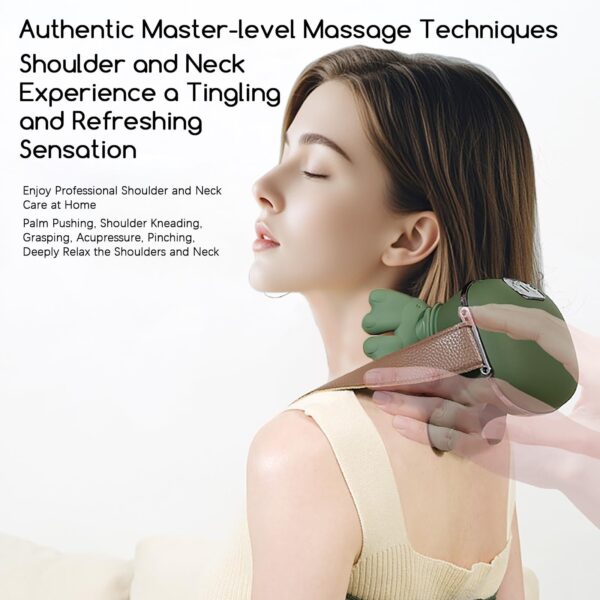 D226X3058_1775492743067_1 Massajador de Pescoço e Ombros Shiatsu 4D com Calor Portátil Recarregável - Cinza