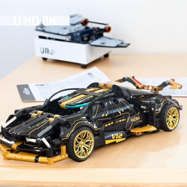 Carro de Construção Lego 1:18 Modelo Desportivo STEM 500 Peças