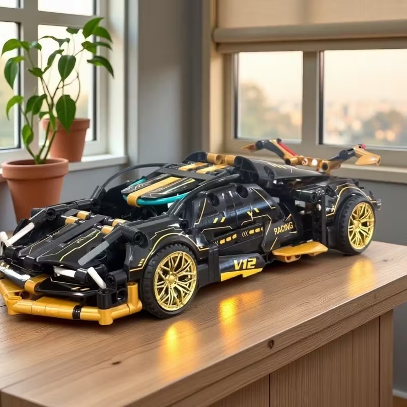 Carro de Construção Lego 1:18 Modelo Desportivo STEM 500 Peças