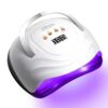 Candeeiro de Unhas UV/LED Profissional 380W 81 LEDs Secagem Rápida - Branco