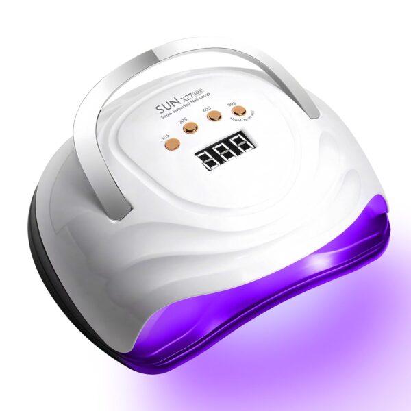 Candeeiro de Unhas UV/LED Profissional 380W 81 LEDs Secagem Rápida - Branco