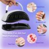 Candeeiro de Unhas UV/LED Profissional 380W 81 LEDs Secagem Rápida - Branco