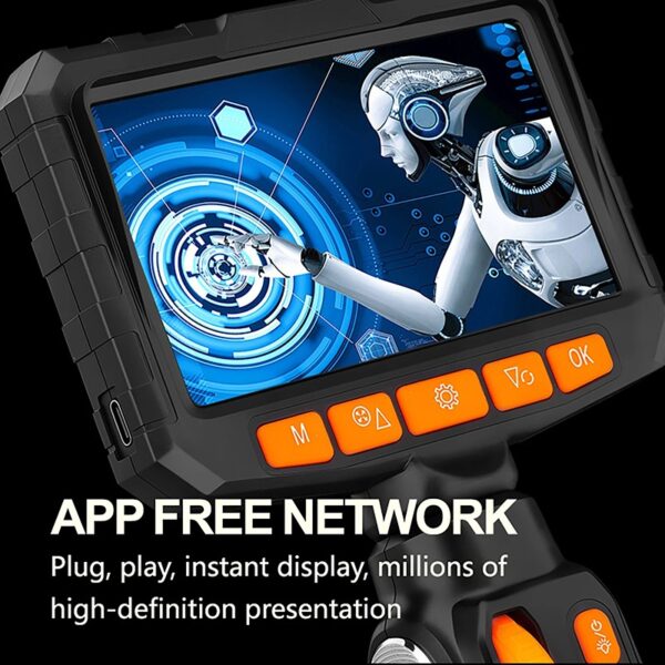 Câmara de Inspeção Endoscópio 1 m HD Rotativa 360° Lente 6mm IP67