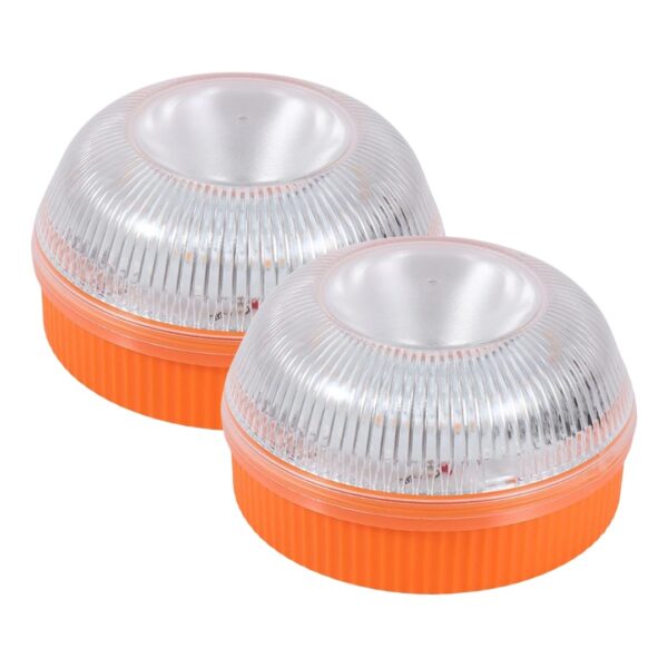D226X3069_1775497631867_6 Luz de Emergência LED Magnética Duas Cores Estroboscópica de Segurança - Laranja/Branco