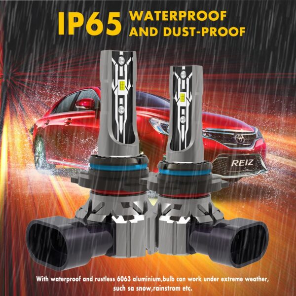 (Pack 2) Lâmpada LED para Luzes Nevoeiro HIR2 9012 Canbus Sem Erro Branco para Carro - Branco