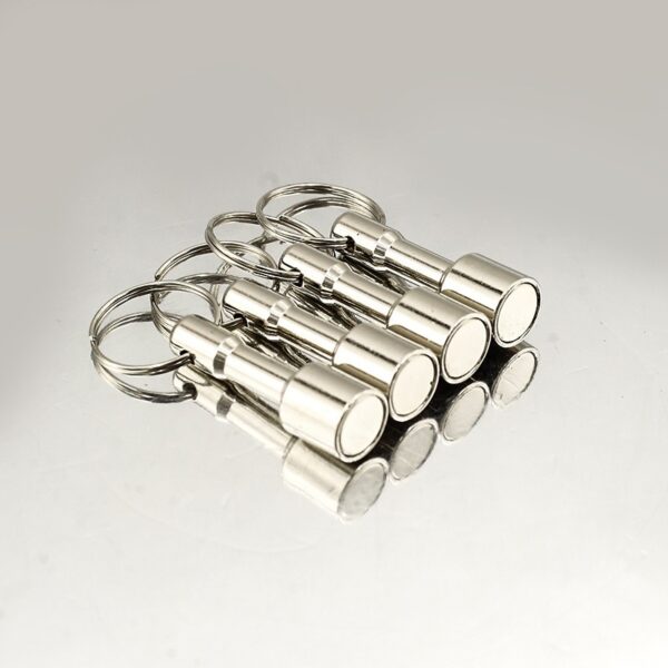 Conjunto de 10 Chaveiros Magnéticos Fortes em Neodímio 12mm Anti-perda para Ferramentas