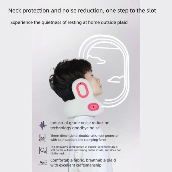 D226X3098_1775563223101_10 Almofada de Pescoço com Cancelamento de Ruído Massagem e Aquecimento Ergonómica Bluetooth