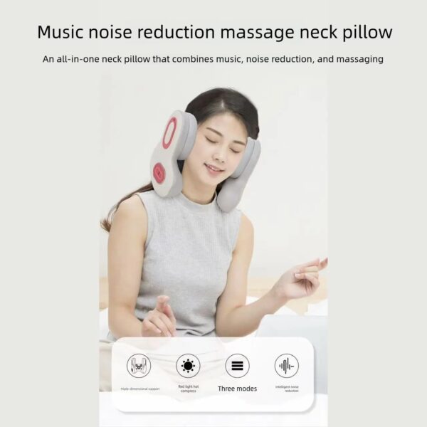 D226X3098_1775563223101_7 Almofada de Pescoço com Cancelamento de Ruído Massagem e Aquecimento Ergonómica Bluetooth