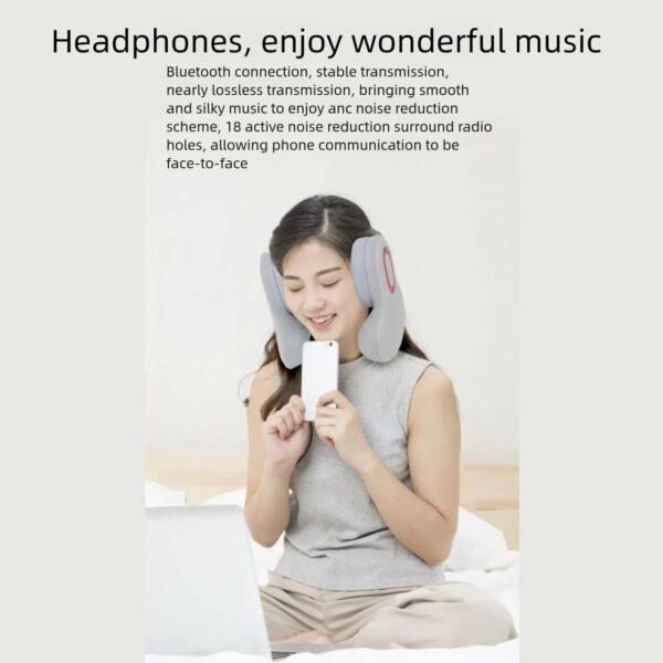 D226X3098_1775563223101_8 Almofada de Pescoço com Cancelamento de Ruído Massagem e Aquecimento Ergonómica Bluetooth