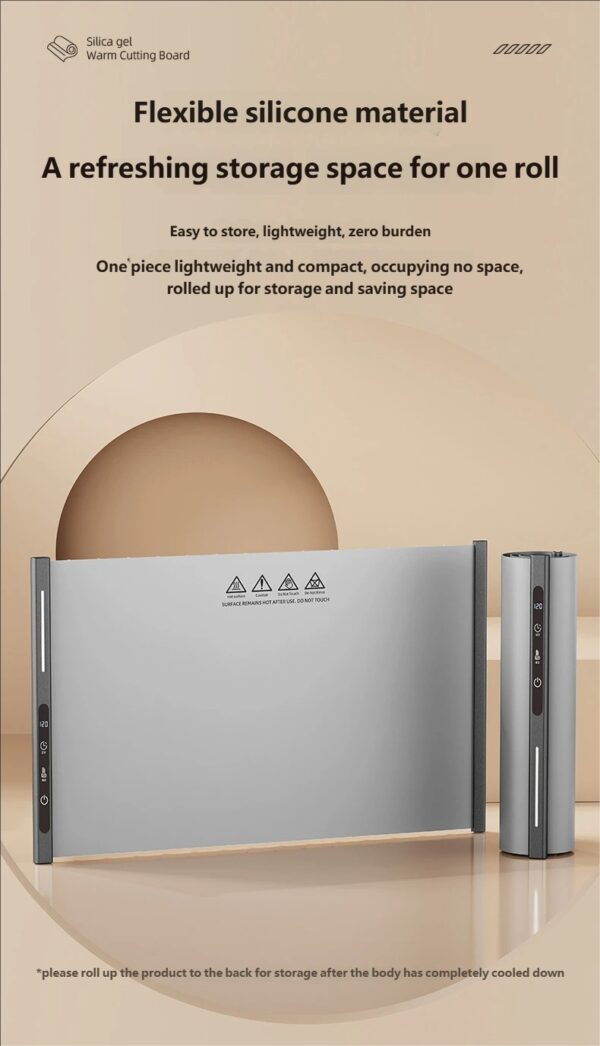 D226X3099_1775563785689_15 Placa de Aquecimento Elétrica para Alimentos Dobrável 3 Níveis de Temperatura HOMEFISH 66x38cm