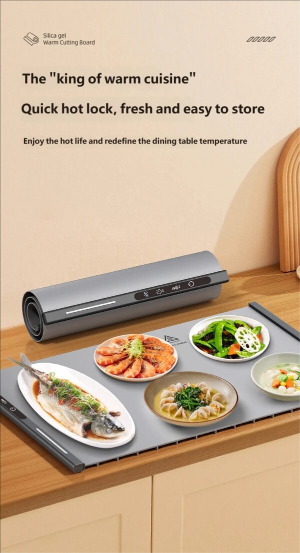 D226X3099_1775563785689_16 Placa de Aquecimento Elétrica para Alimentos Dobrável 3 Níveis de Temperatura HOMEFISH 66x38cm