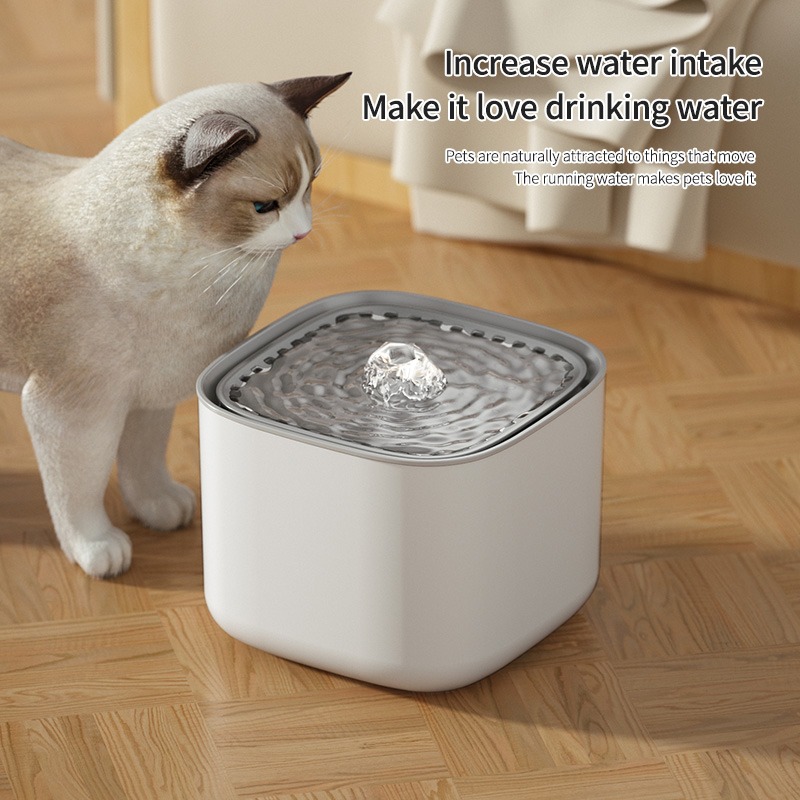 Bebedouro Automático Silencioso com Filtro 3L USB para Gatos