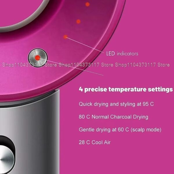 D226X3102_1775572292649_2 Secador de Cabelo Estilo Dyson Iões Negativos com 6 acessórios Sem Lâminas 220V Estilização