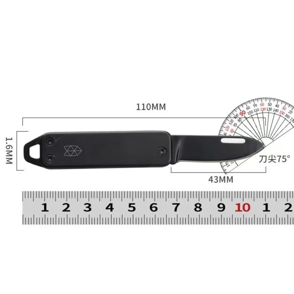 Mini Faca Dobrável Mini EDC Alta Dureza Multiusos para Porta-chaves e Acampamento