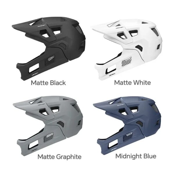 (54-61cm) Capacete BTT Cairbull Full Face Protetor Queixo Removível - Branco