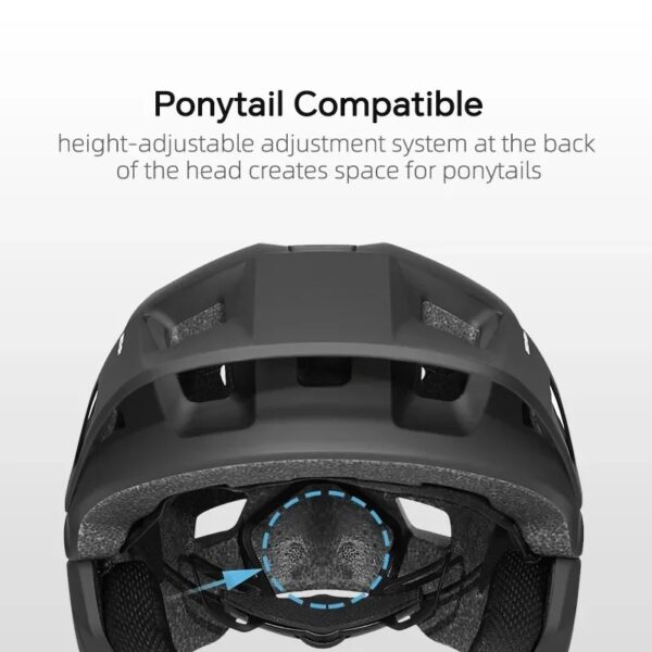 (54-61cm) Capacete BTT Cairbull Full Face Protetor Queixo Removível - Branco