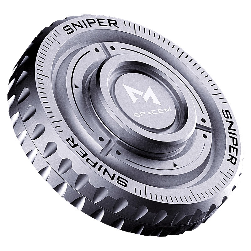Fidget Spinner Anti-stress Mecânico em Aço Inoxidável EDC Slider