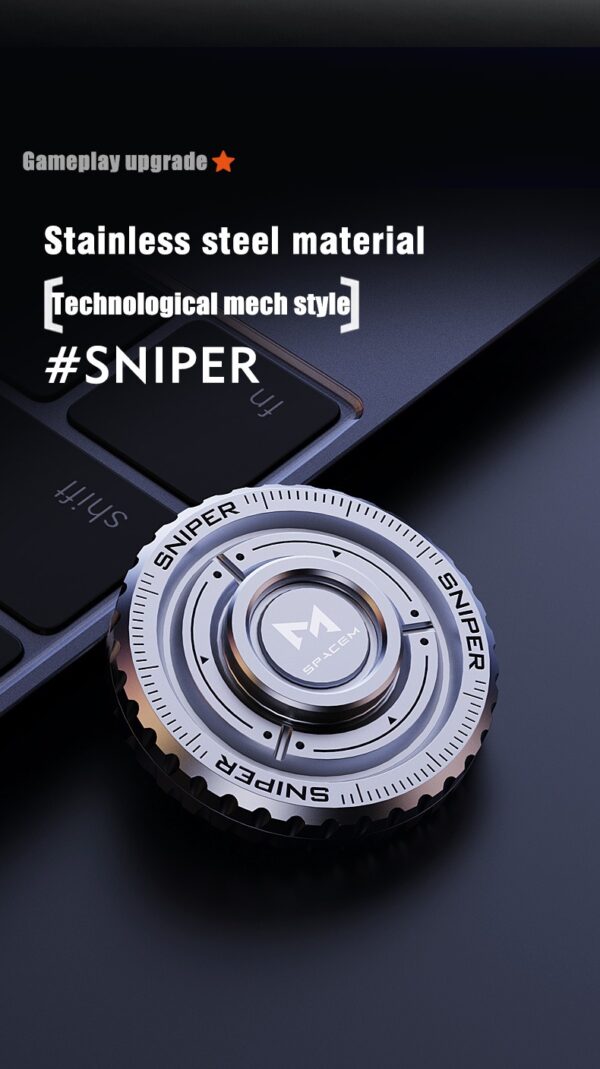 D226X3112_1775576291683_4 Fidget Spinner Anti-stress Mecânico em Aço Inoxidável EDC Slider