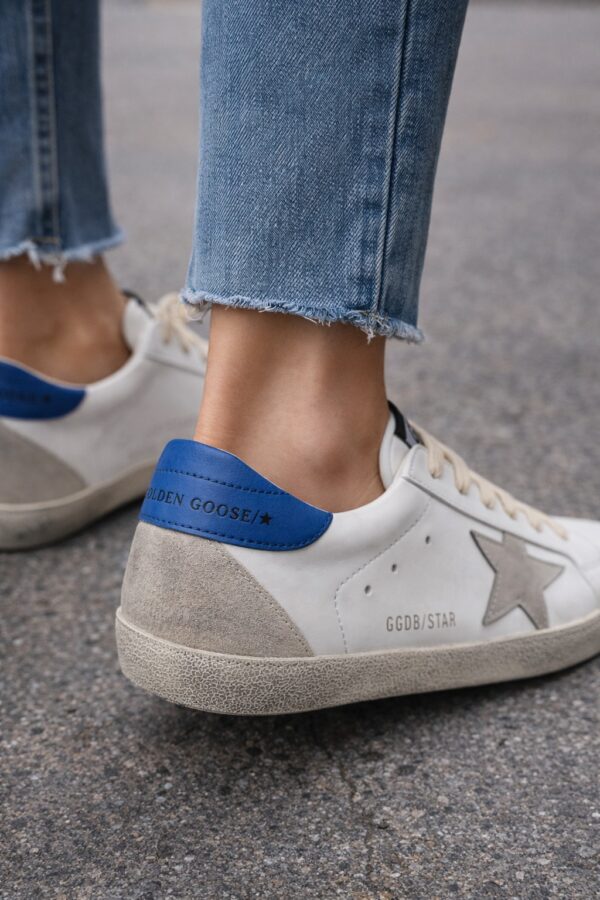 (40) Sapatilhas em pele tipo Golden goose - Branco
