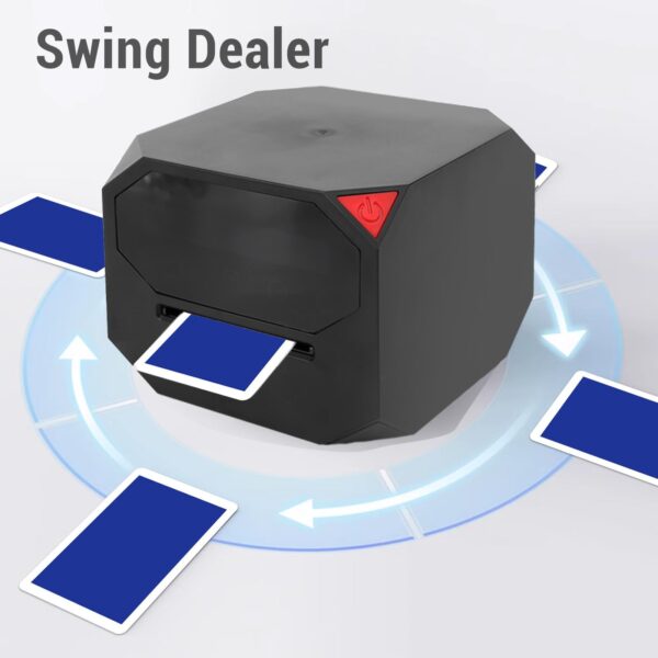 Baralhador e Distribuidor de Cartas Elétrico 2 em 1 Giratório Recarregável 360° Automático
