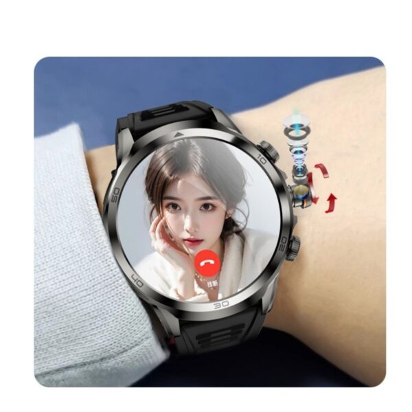 (1.95") Smartwatch H19 8GB+128GB Android 4G Câmara Rotativa GPS 1900mAh - Preto