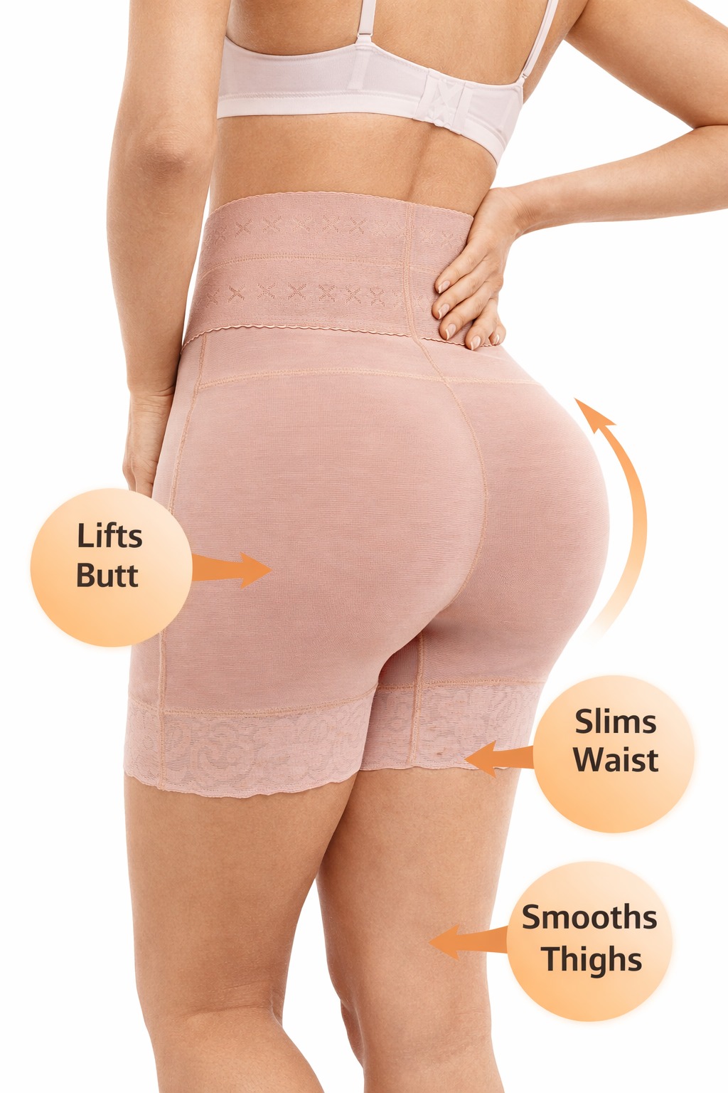 (M) Modelador Cintura Alta Redutor Barriga com Fecho Ajustável – Efeito Push Up, Afina Cintura, Levanta Glúteos e Suaviza Coxas