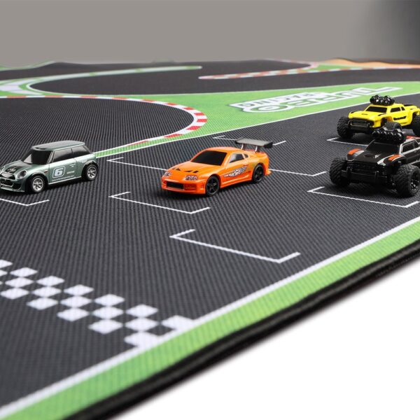 D226X3153_1775603653894_1 (160x90cm) Tapete Pista de Corrida Turbo Racing em Borracha Dobrável para Carros RC Mini 1:76
