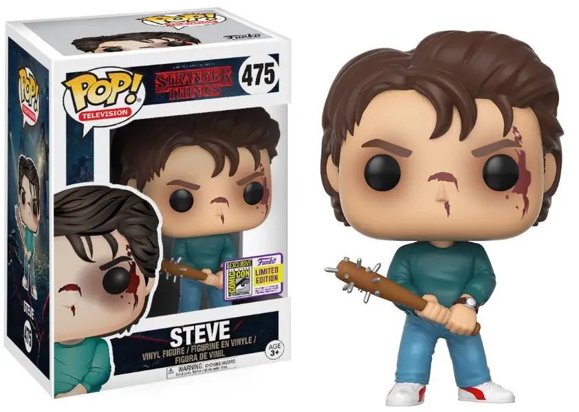Figura de Coleção Tipo Pop Stranger Things Steve 475 Boneco de Vinil 10cm - Vários Modelos