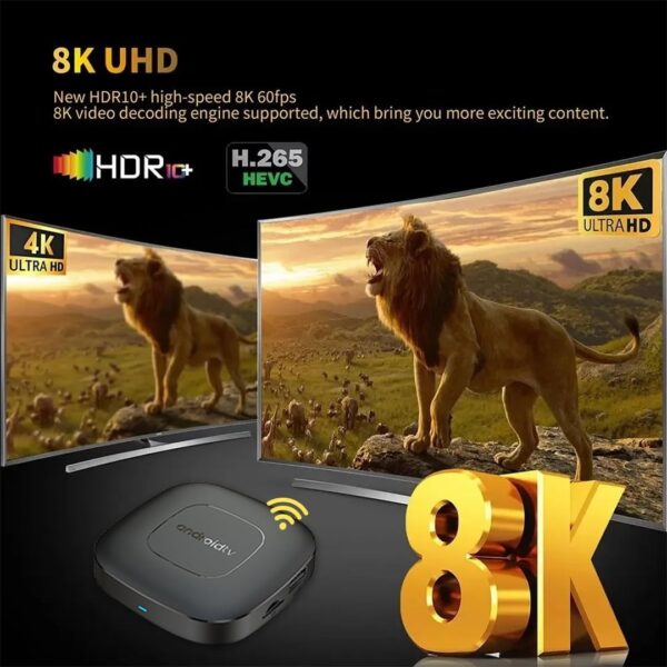 D226X3159_1775659609274_3 Android TV Box T1 Deluxe Edition 8K Android 14 WiFi 6 2GB/16GB Controlo Voz - Preto
