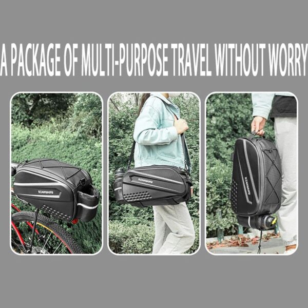 D226X3162_1775662674865_2 Mala / Alforge de Bicicleta Rígido Grande Capacidade Impermeável - Preto