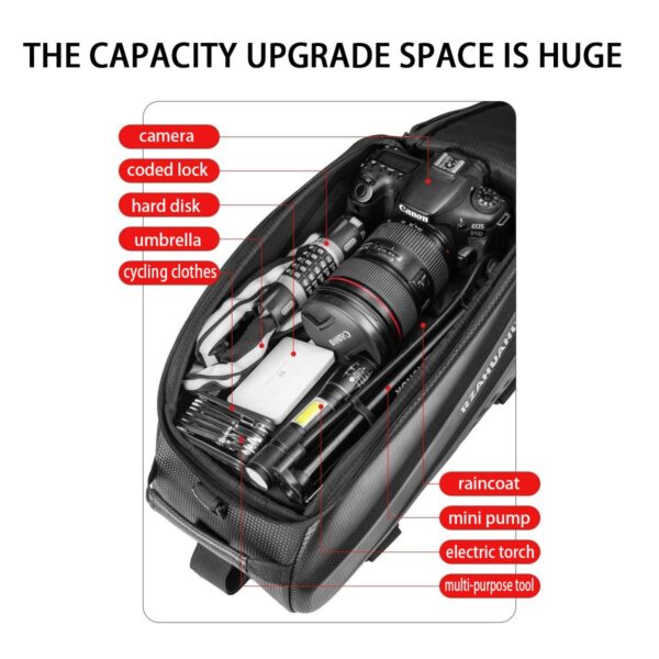 D226X3162_1775662674865_3 Mala / Alforge de Bicicleta Rígido Grande Capacidade Impermeável - Preto