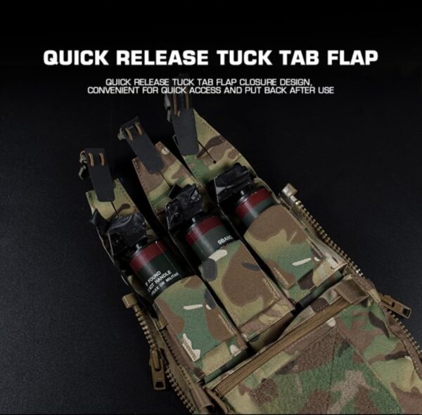 Painel Traseiro Tático V5 Banger Pouch Zip-on FCPC 3 Bolsos GP - Multicam