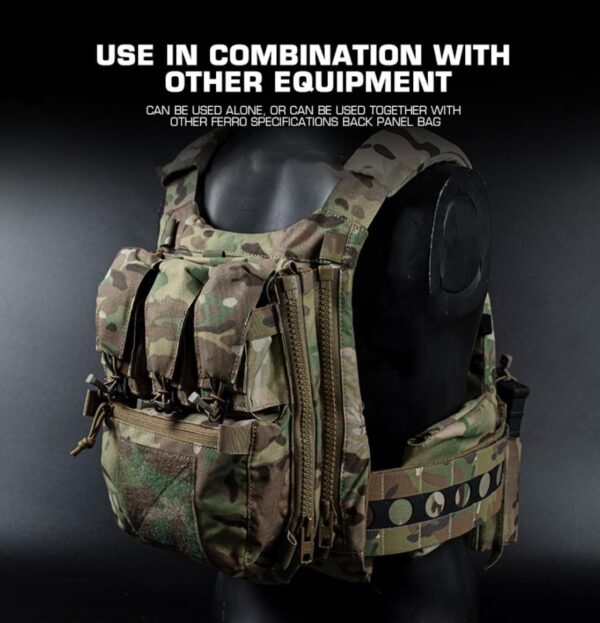 Painel Traseiro Tático V5 Banger Pouch Zip-on FCPC 3 Bolsos GP - Multicam