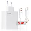 Carregador 120W Fast Charge USB-C com Cabo 1m - Branco