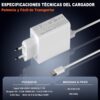 Carregador 120W Fast Charge USB-C com Cabo 1m - Branco