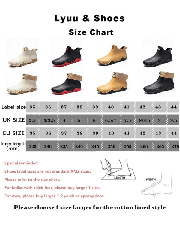 D226X3175_1775672182537_2 (37) Botas de Chuva Impermeáveis e Curtas para Caminhadas e Jardim Lyuu