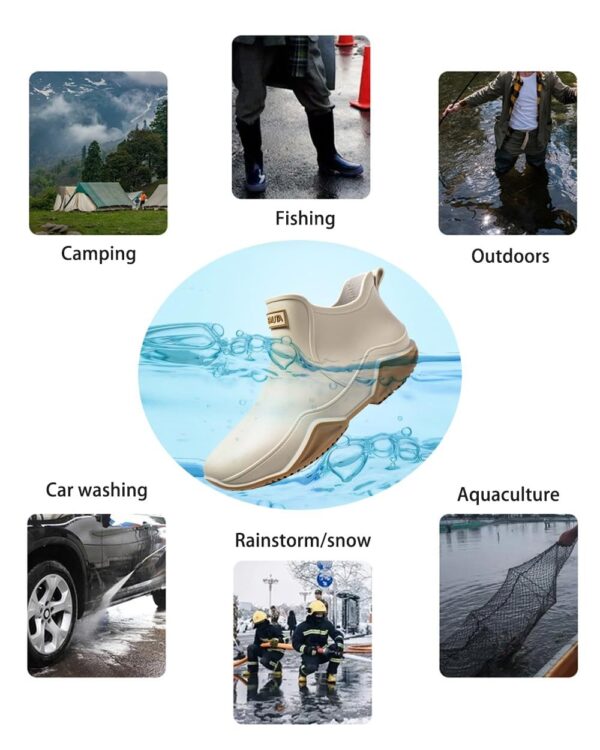 D226X3175_1775672182537_5 (37) Botas de Chuva Impermeáveis e Curtas para Caminhadas e Jardim Lyuu