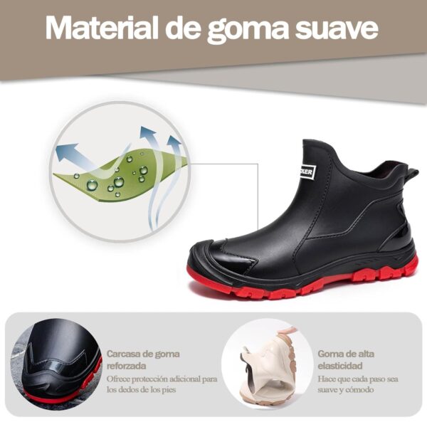 D226X3176_1775672319822_0 (48) Botas de Água Impermeáveis e Antiderrapantes Unissexo Borracha Flexível