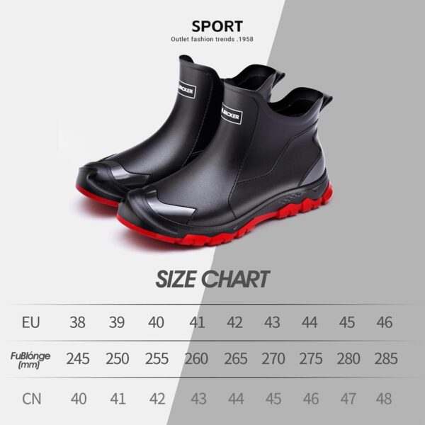 D226X3176_1775672319822_3 (48) Botas de Água Impermeáveis e Antiderrapantes Unissexo Borracha Flexível