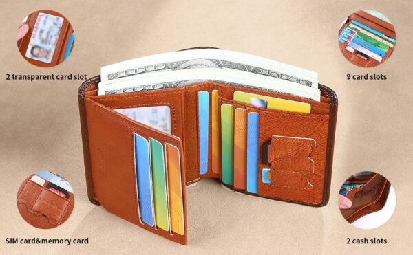 D226X3184_1775690318045_1 Carteira Fina com Proteção RFID e Porta-cartões - Azul