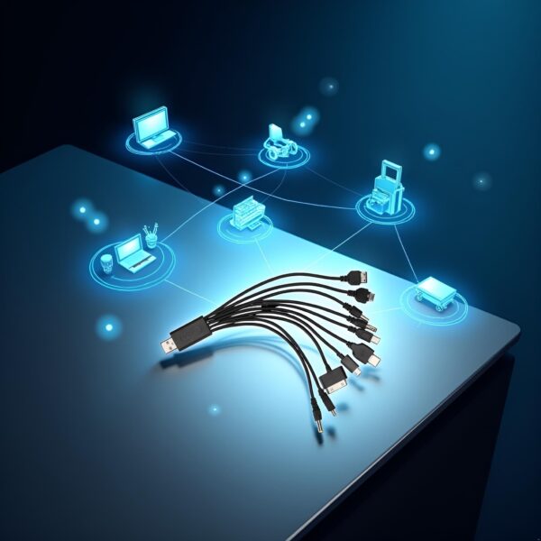 D226X3186_1775690519354_1 Cabo USB Universal 10 em 1 Carregamento e Dados Multi-Conetores 20 cm