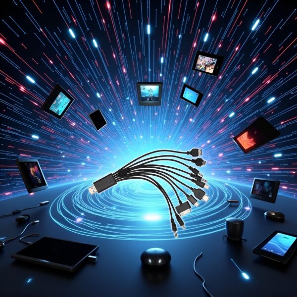 D226X3186_1775690519354_5 Cabo USB Universal 10 em 1 Carregamento e Dados Multi-Conetores 20 cm