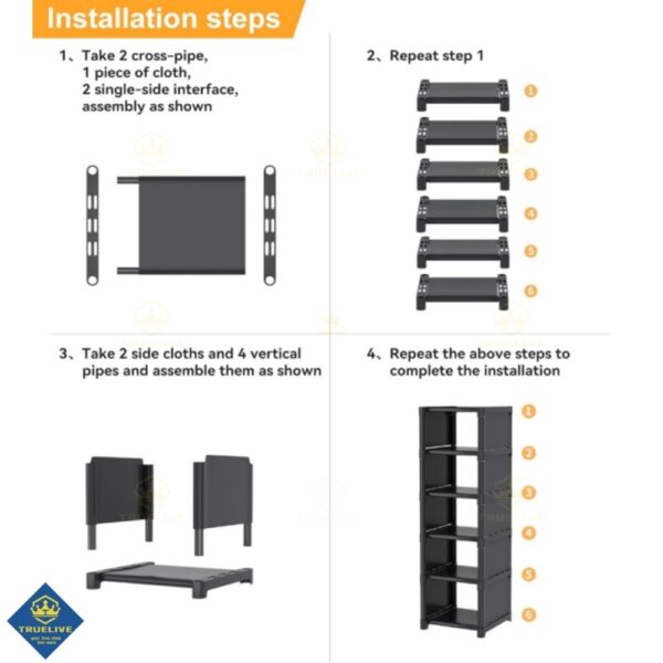 D226X3190_1775691324823_1-1 (4 Níveis) Organizador de Sapatos Ajustável Multicamadas - Branco