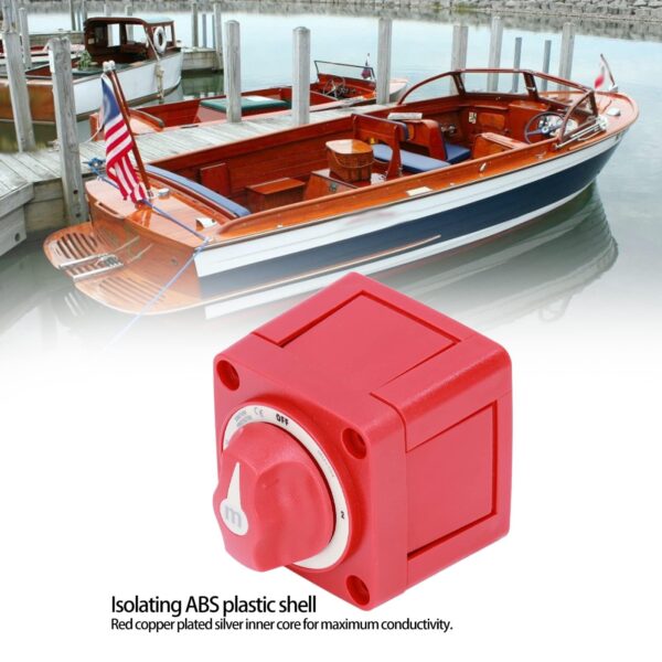 Interruptor Seletor de Bateria Greluma 300A 12V-48V para Autocaravanas e Barcos 3 Posições - Preto